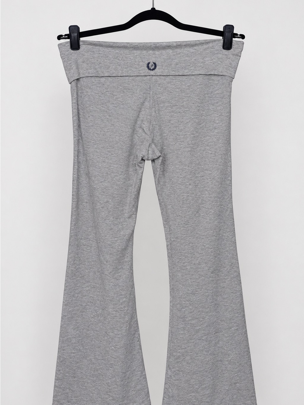 Victoria’s Secret PINK Gray Foldover Yoga Pants Women’s Medium Flare Leg Cotton